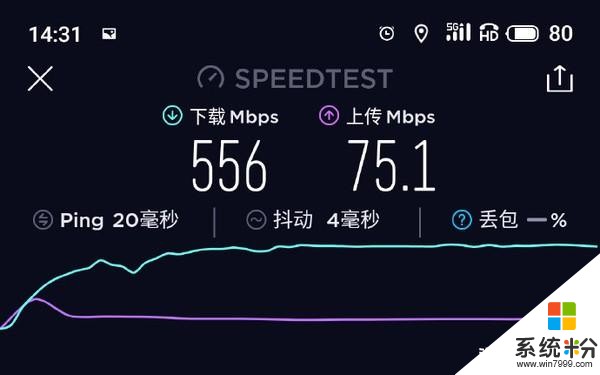 華海良曝光魅族5G新機測速截圖速度很快就是流量有點小費(2)